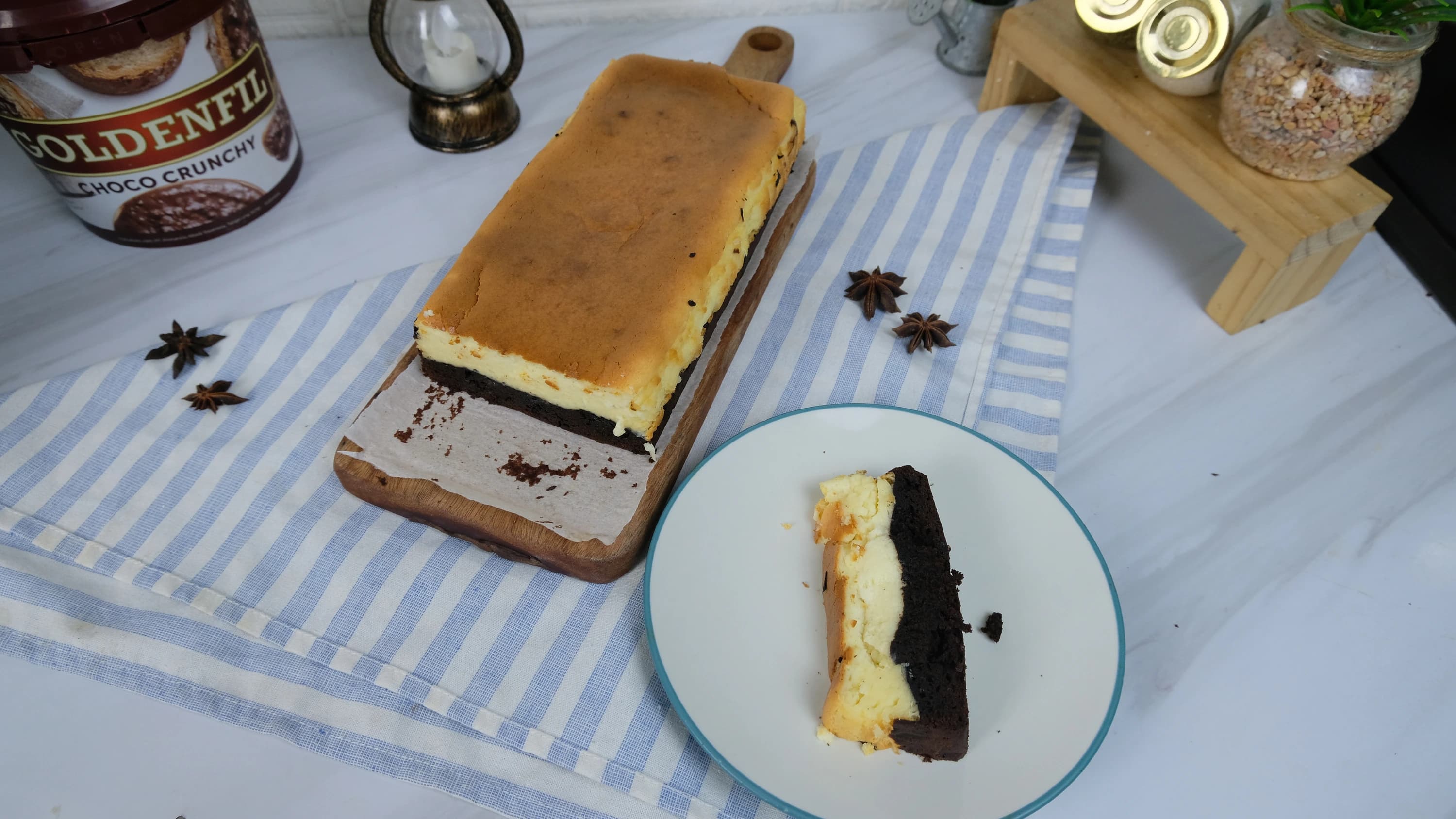 Burnt Brownies Cheesecake