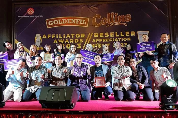 Keseruan Malam Penganugerahan Affiliator Collins & Goldenfil Awards 2023 yang Berlangsung Meriah